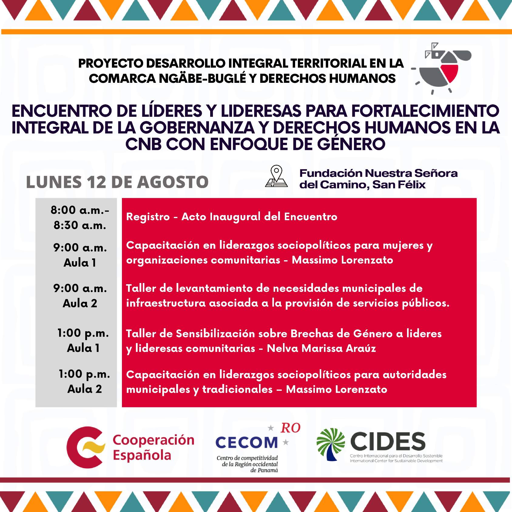Encuentro de Líderes y Lideresas para Fortalecimiento Integral de la Gobernanza y Derechos Humanos en la CNB con Enfoque de Género