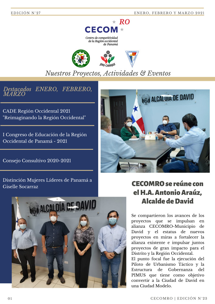 Boletín Informativo CECOMRO Enero, Febrero, Marzo 2021