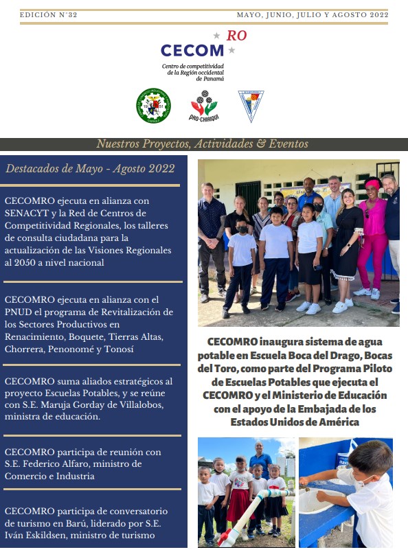Boletín Informativo CECOMRO Mayo, Junio, Julio y Agosto 2022