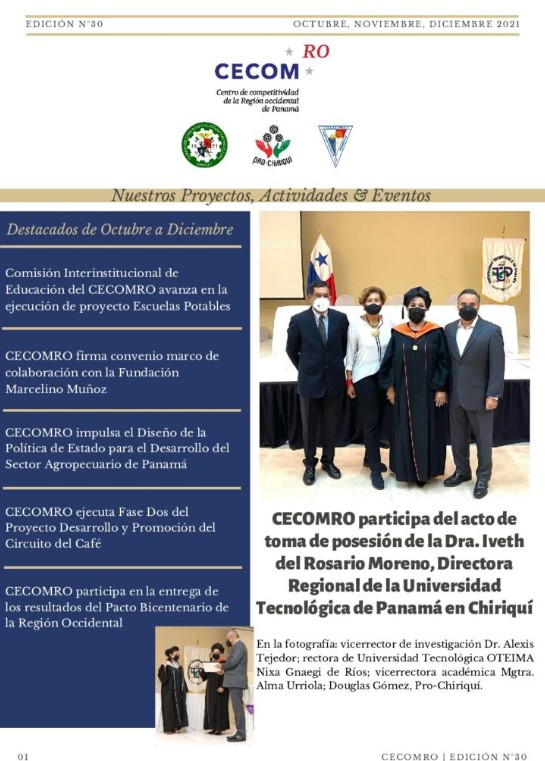 Boletín Informativo CECOMRO Octubre, Noviembre, Diciembre 2021